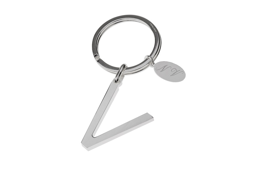 Keychain silver V letter Selezione Zanolli