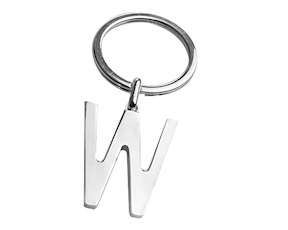 Portachiavi Con Lettera Dell'alfabeto (B) | Colore Argento, Taglia Unica - Regalo Personalizzato E Portachiavi Elegante