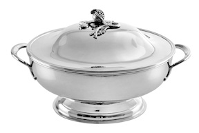 Oval soup tureen silver in English style Selezione Zanolli