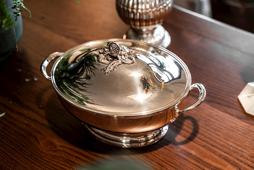 Zuppiera ovale argento in stile Inglese Selezione Zanolli