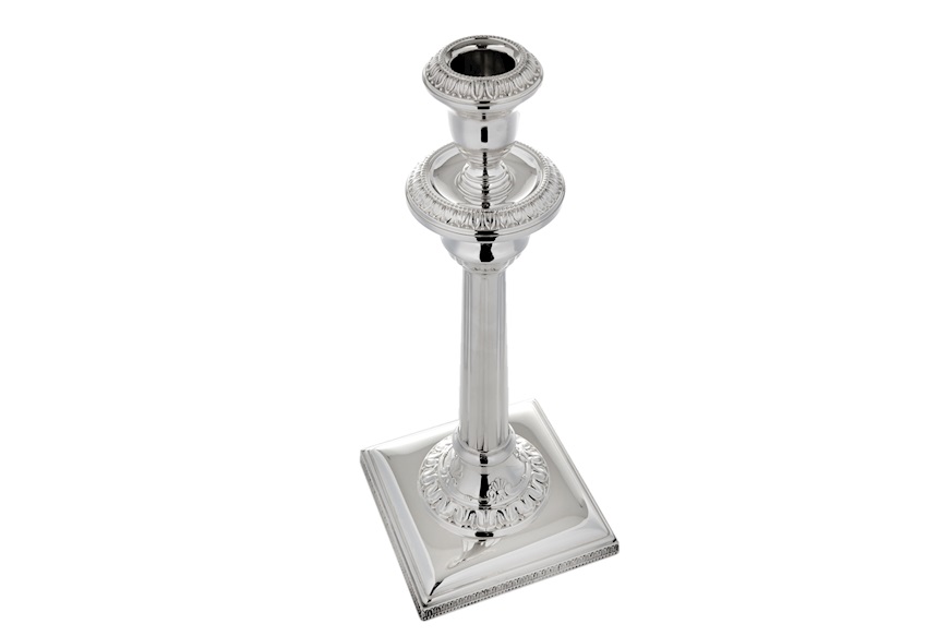 Candleholder Empire silver single stem Selezione Zanolli