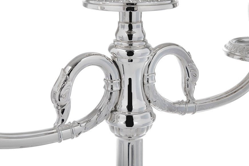 Candleholder Empire silver three stems Selezione Zanolli