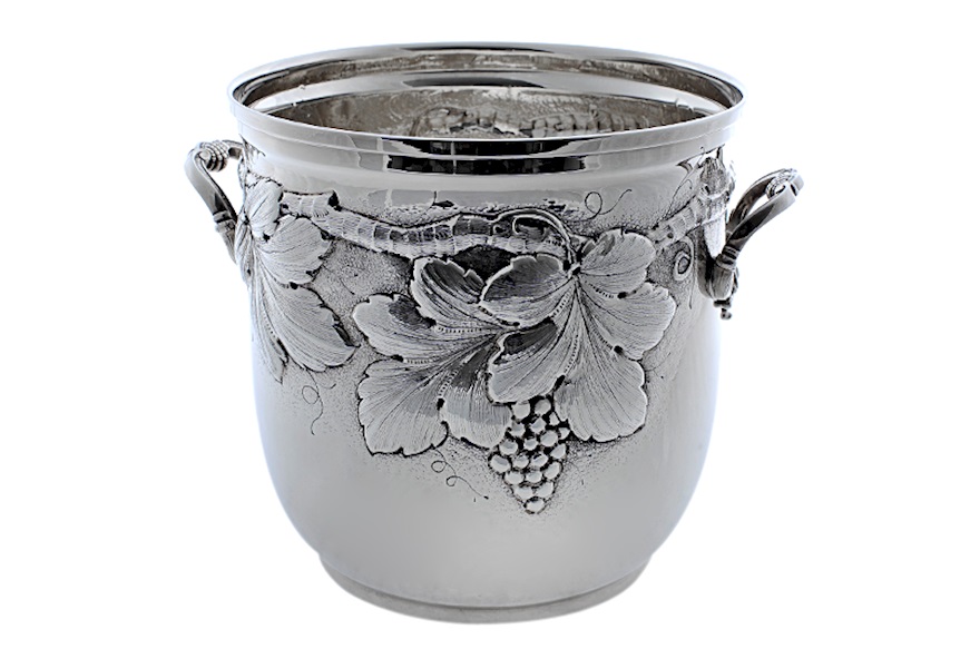 Champagne bucket silver vine embossing Selezione Zanolli