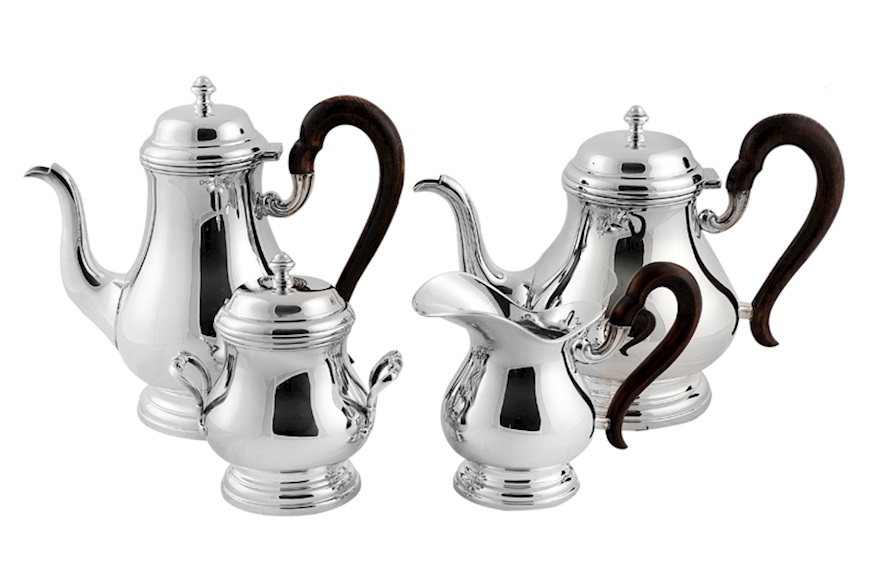 Coffee set English silver for 12 people Selezione Zanolli