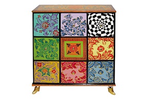 Cassettiera Drag Cabinet L dipinta a mano Tom's Drag