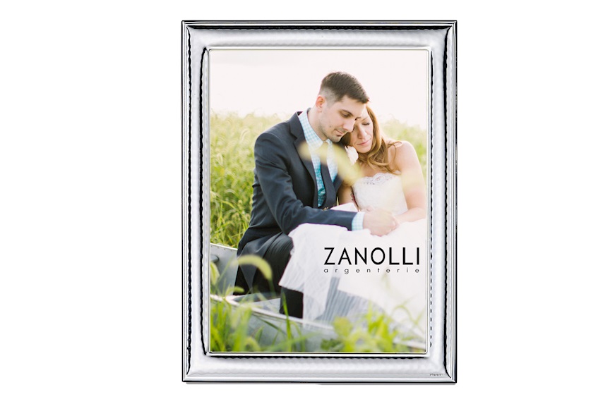 Picture frame bilaminated Silver with glossy band Selezione Zanolli