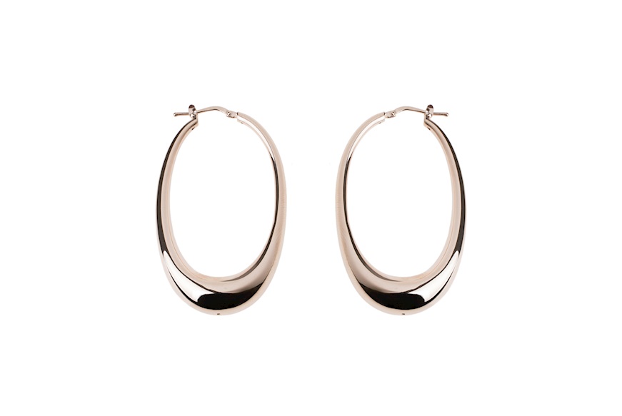 Oval earrings silver glossy Selezione Zanolli