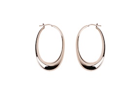 Oval earrings silver glossy Selezione Zanolli