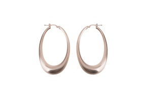 Oval earrings silver satin Selezione Zanolli