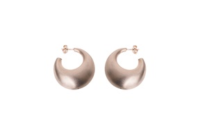 Hoop earrings silver satin Selezione Zanolli