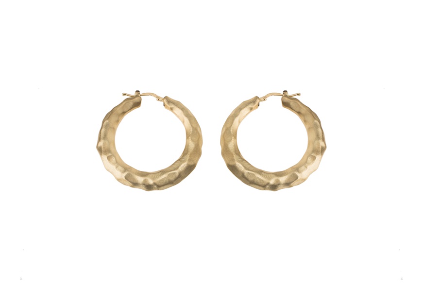 Hoop earrings silver satin Selezione Zanolli