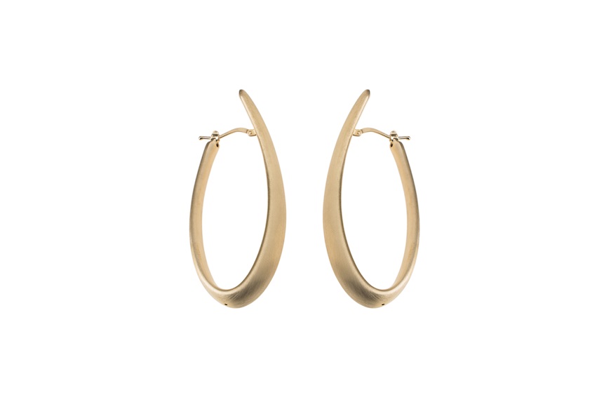 Oval earrings silver satin Selezione Zanolli