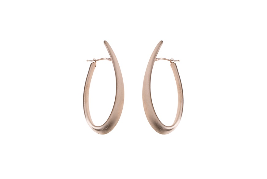 Oval earrings silver satin Selezione Zanolli