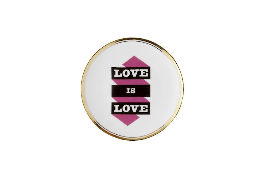 Piattino La Tavola Scomposta porcellana Love is Love Bitossi home