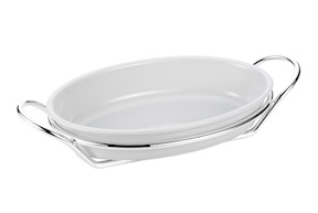 Oval baking dish silver plated Selezione Zanolli