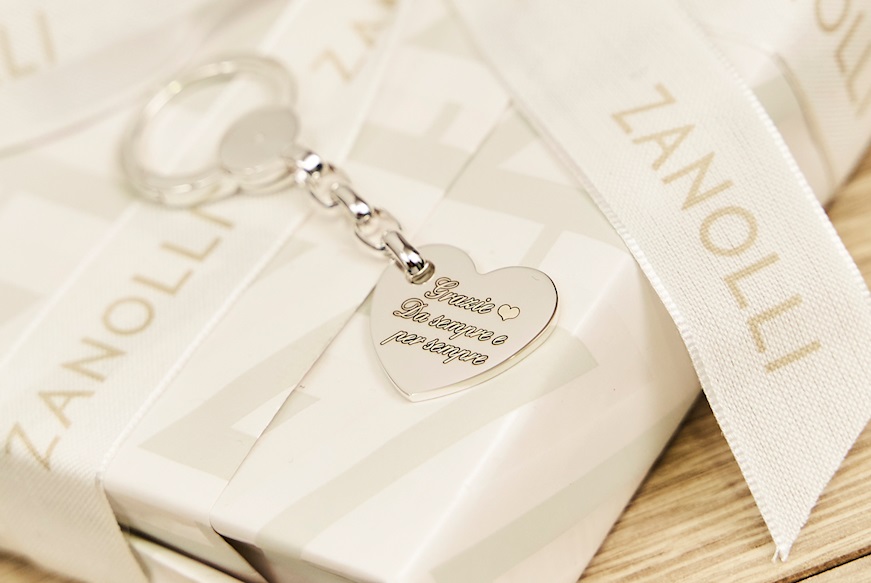 Keychain Heart silver Selezione Zanolli