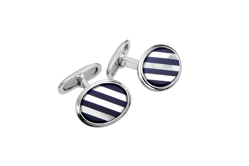 Cufflinks silver nacre Selezione Zanolli