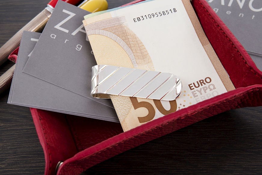 Money clip silver stripes Selezione Zanolli