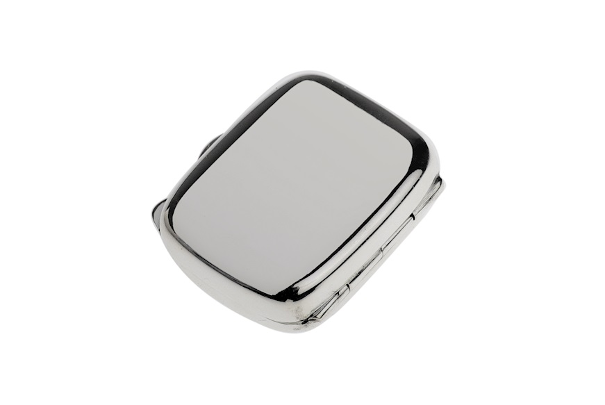 Pill box silver rectangular engraved Selezione Zanolli