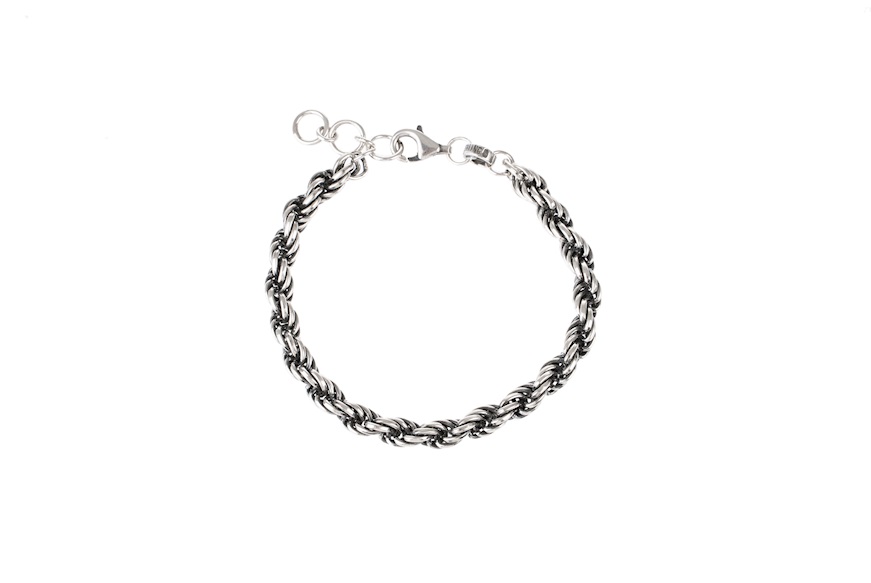 Bracciale Uomo Iconic Torchon argento brunito Maria Cristina Sterling