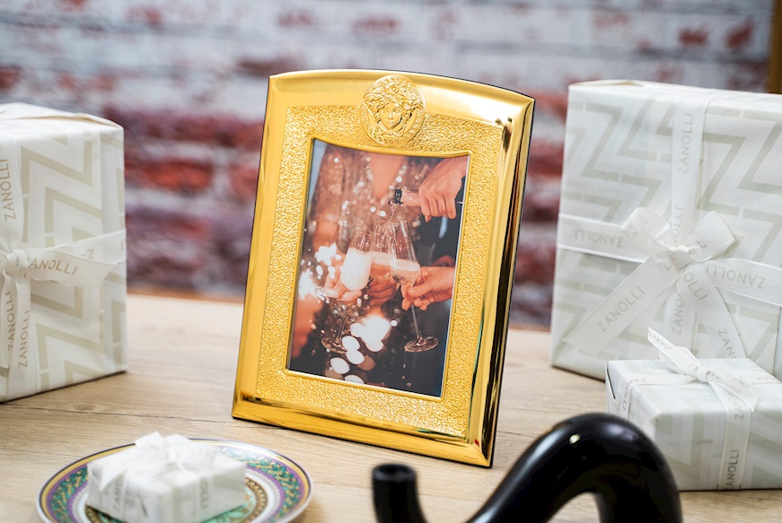 Portafoto Frames argento bilaminato oro Versace