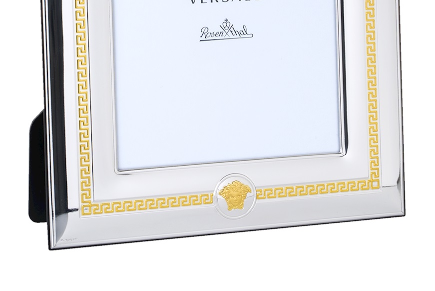 Portafoto Frames argento bilaminato oro e argento Versace