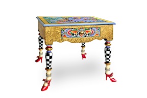 Tavolino Versailles dipinto a mano Tom's Drag