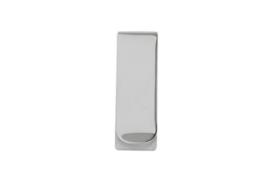 Money clip silver with leather decoration Selezione Zanolli