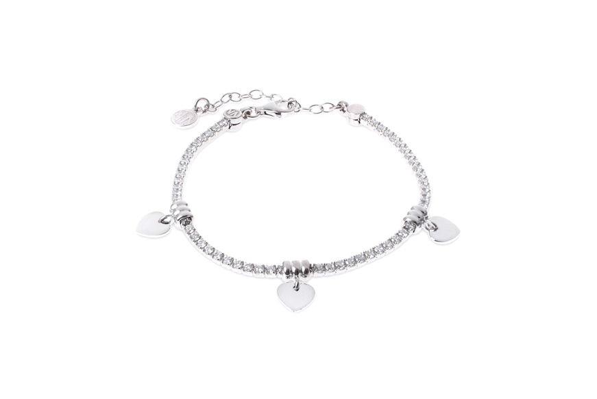 Bracelet Chic&Charm silver with hearts and white zircons Nomination