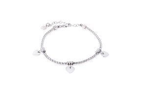 Bracciale Chic&Charm argento con cuori e zirconi bianchi