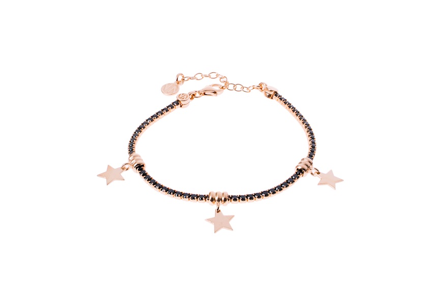 Bracelet Chic&Charm silver with stars and black zircons Nomination