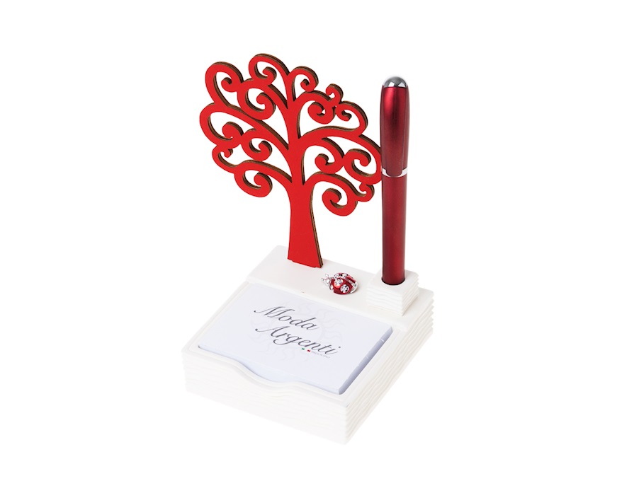 Desktop set Tree of Life memo holder and pen medium size Selezione Zanolli