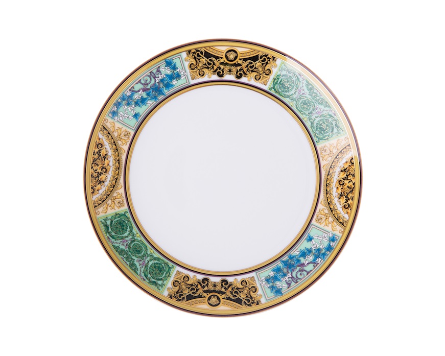 Piatto dessert Barocco Mosaic porcellana Versace