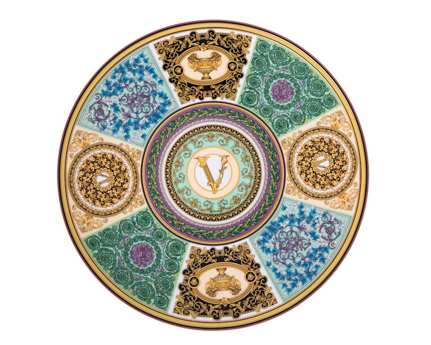 Piatto segnaposto Barocco Mosaic porcellana Versace