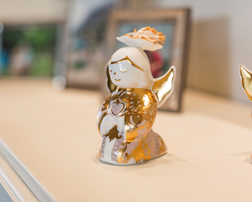 Idea regalo Natale Angioletto diffusore Le Fiabe Gala porcellana Baci Milano