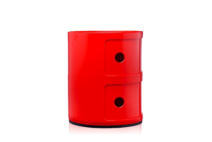 Cassettiera Componibile a due elementi colore rosso Kartell