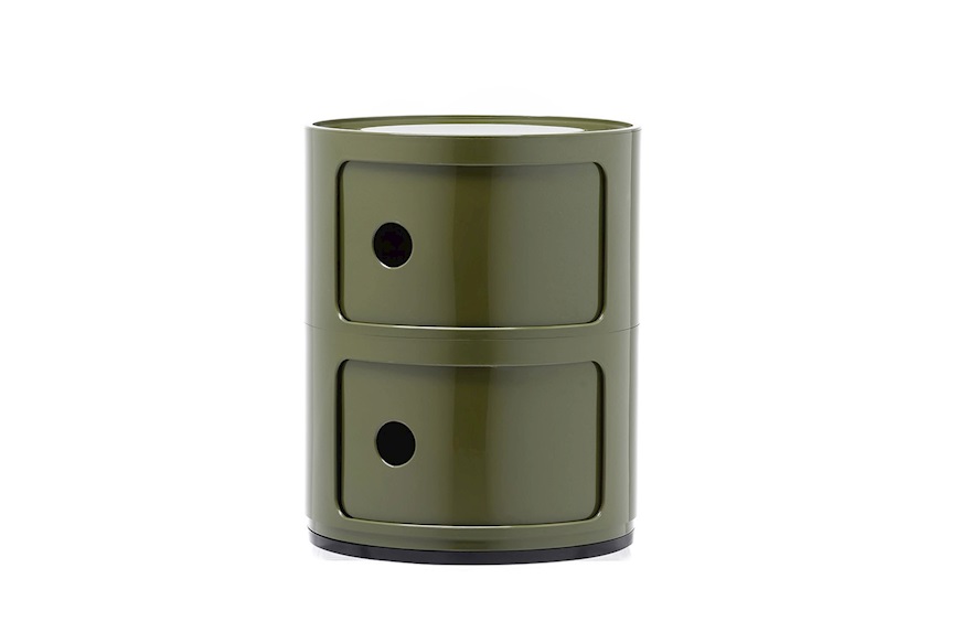 Cassettiera Componibile a due elementi colore verde Kartell