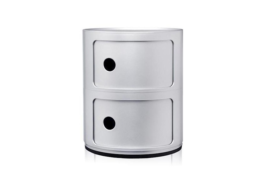 Cassettiera Componibile Recycled a due elementi colore silver Kartell