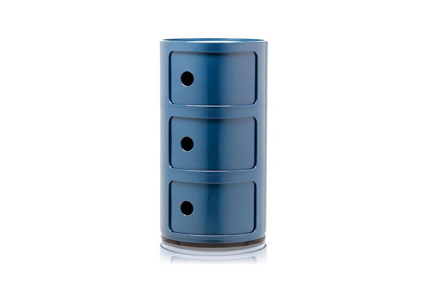 Cassettiera Componibile a tre elementi colore blue Kartell