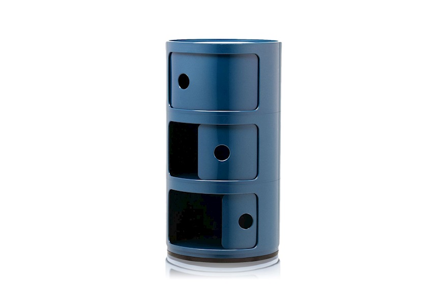 Cassettiera Componibile a tre elementi colore blue Kartell