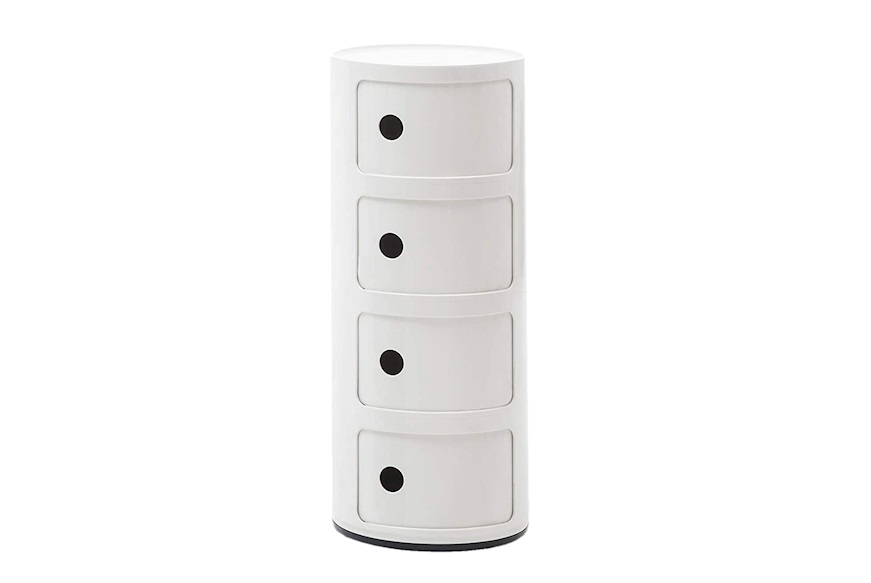 Cassettiera Componibile a quattro elementi colore bianco Kartell