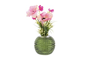Vaso Linfa argento pvd quadri verde Argenesi