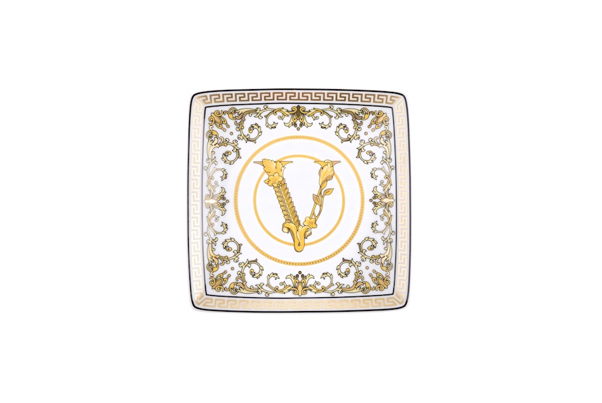 Plate Virtus Gala porcelain white Versace