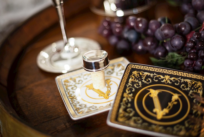 Plate Virtus Gala porcelain white Versace