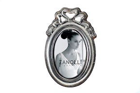 Cornice Ovale Nastrino argento verticale Selezione Zanolli