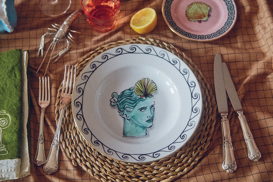 Soup plate Il viaggio di Nettuno porcelain white Richard Ginori