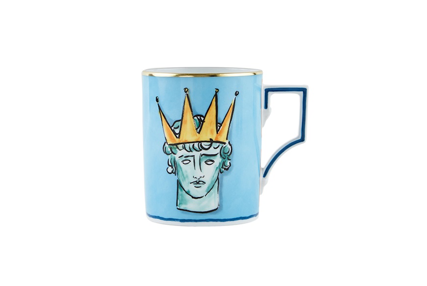 Mug Il viaggio di Nettuno porcellana blu mare Richard Ginori