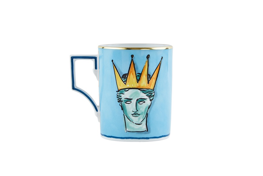 Mug Il viaggio di Nettuno porcelain sea blue Richard Ginori