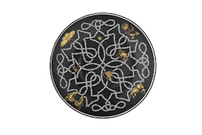 Charger plate Arcadia Nero porcelain Richard Ginori