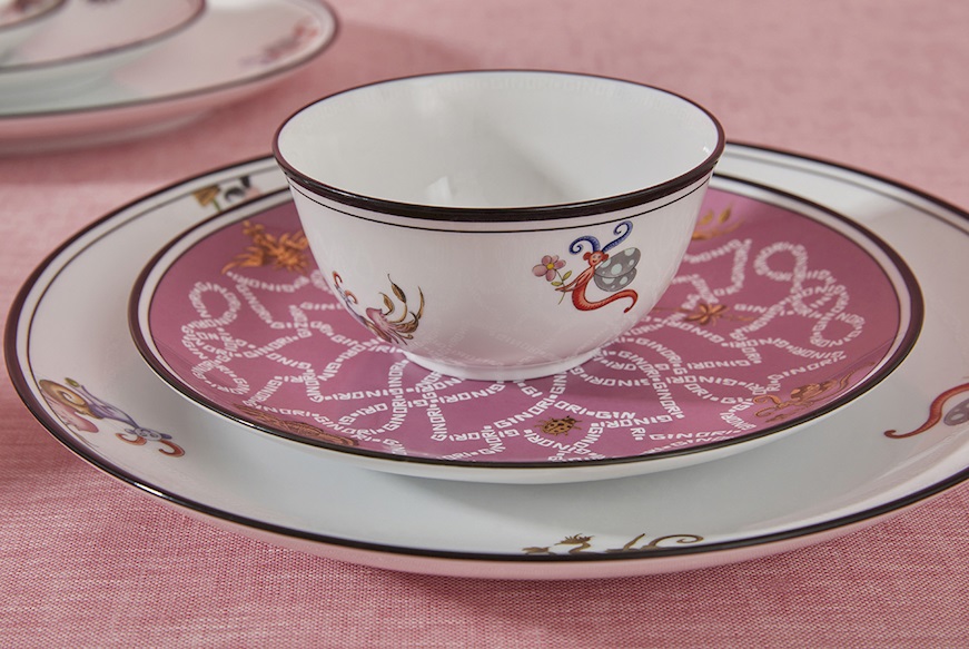 Dessert plate Arcadia Rosa porcelain Richard Ginori